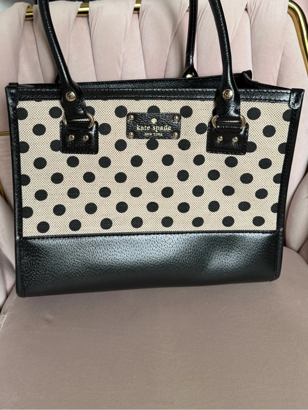 Kate Spade New York Natural Dot Small Harmony Tote ❤️🖤